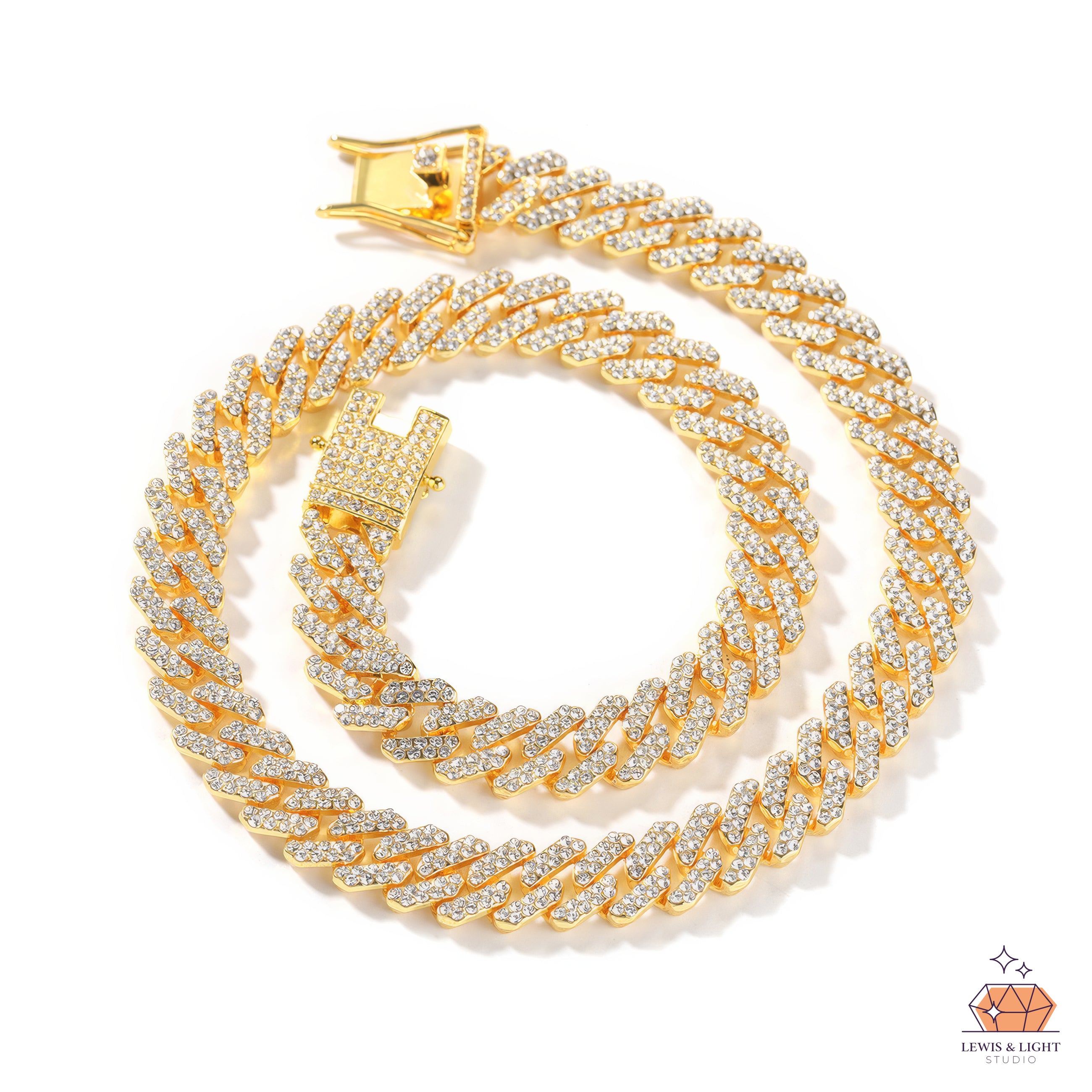 Gargantilla personalizada con letras gruesas de hip hop