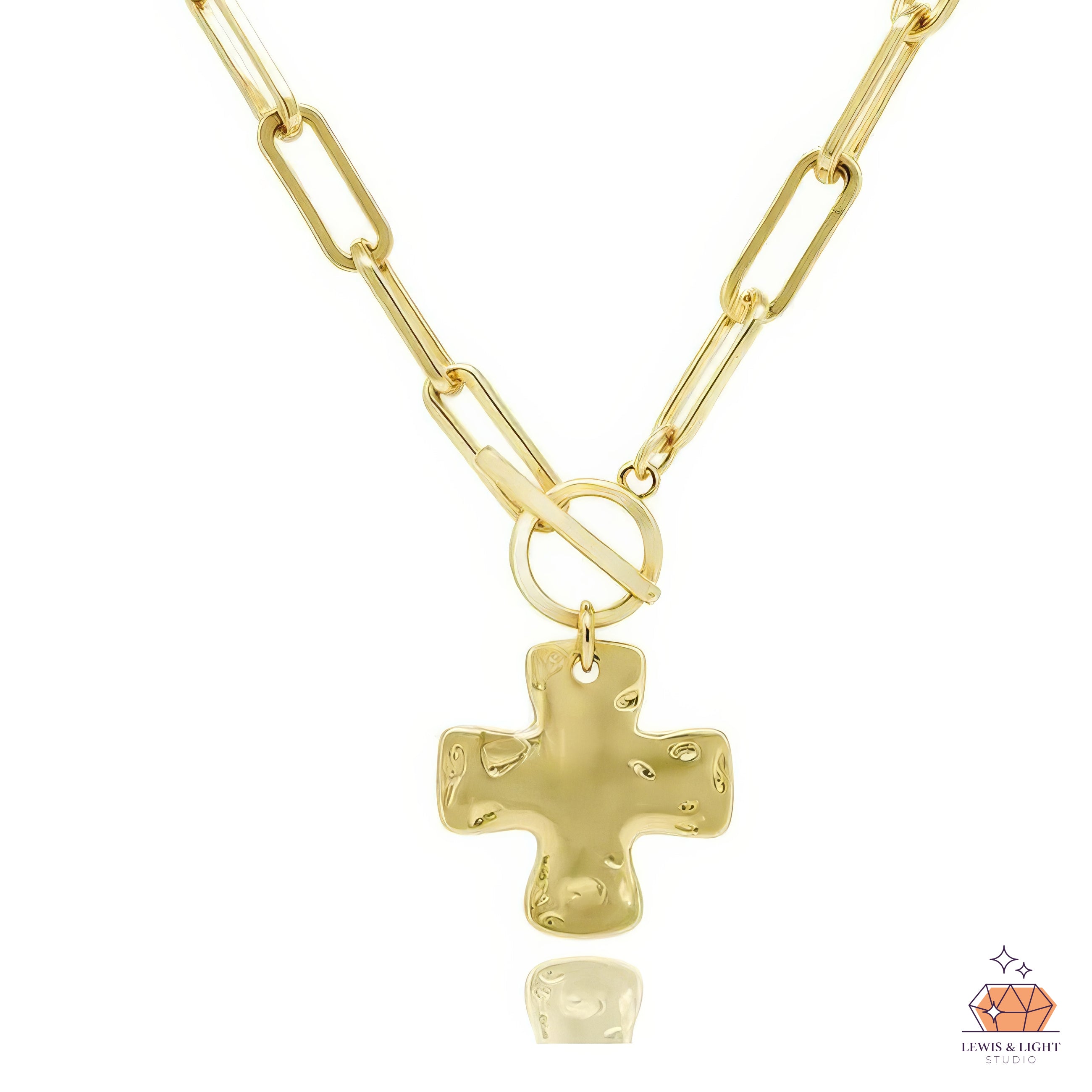 Cadena de eslabones circulares cruzados dentados