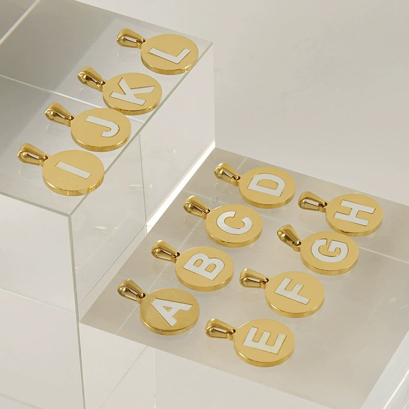 Collar con inicial de disco delicado: joyería con monograma para el Día de la Madre y regalos de cumpleaños