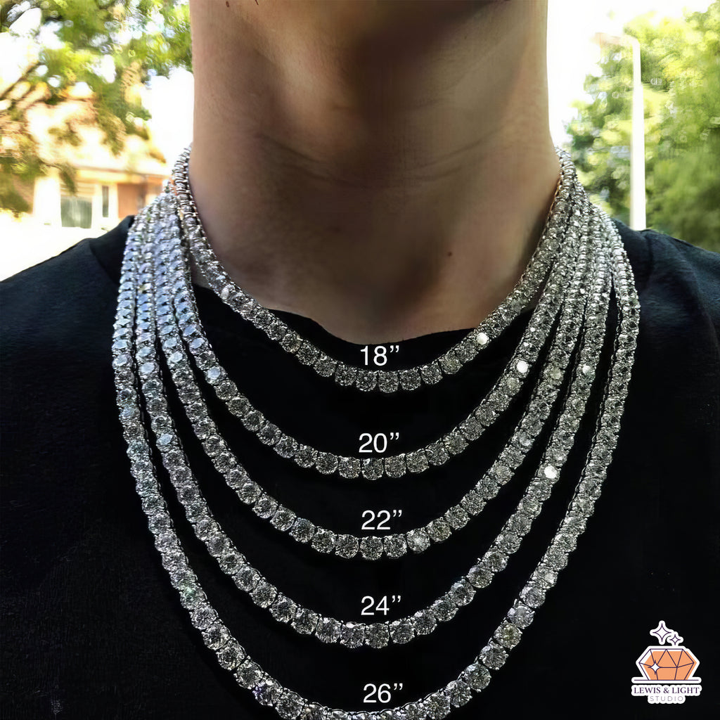 Cadena de tenis de circonita cúbica de 4 mm