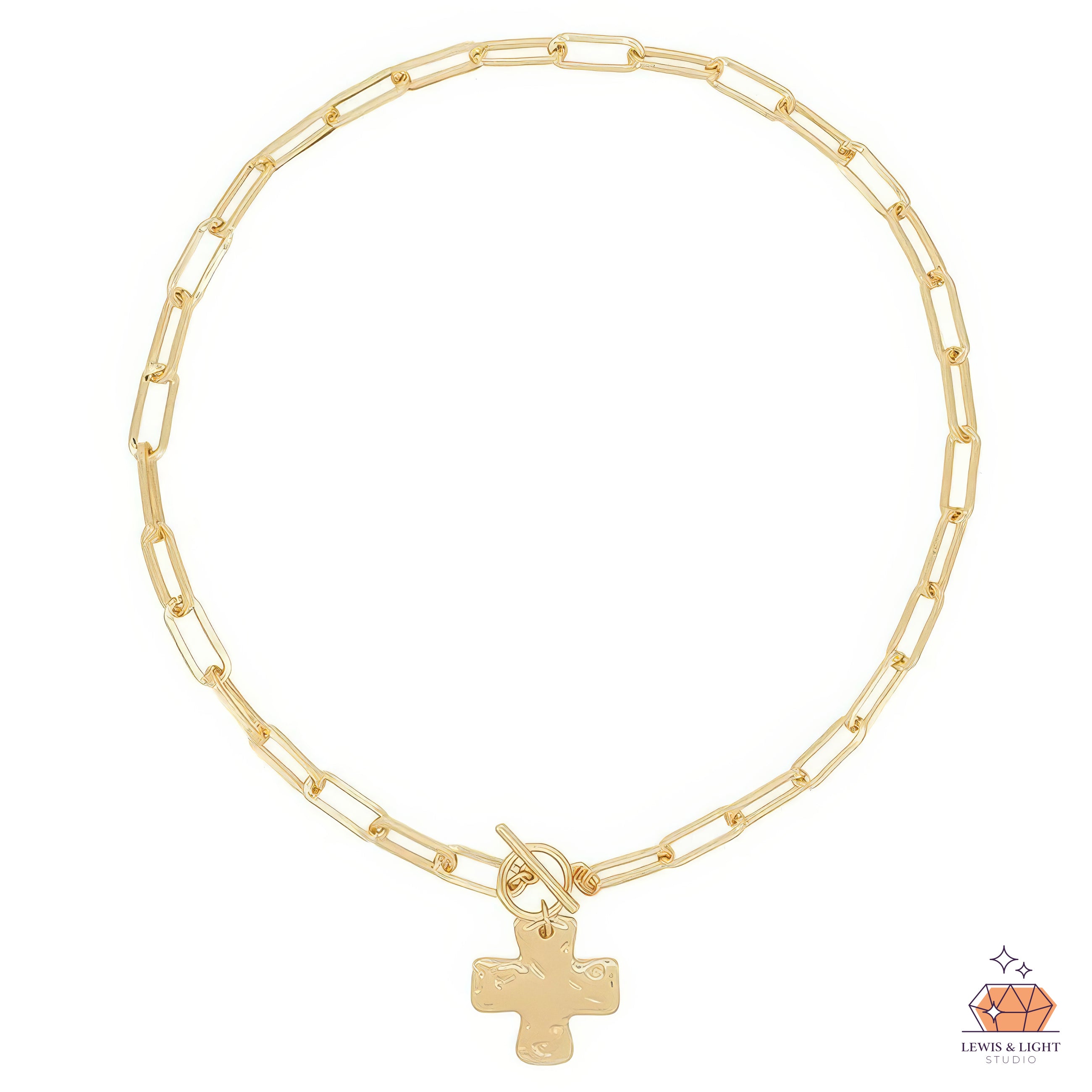 Cadena de eslabones circulares cruzados dentados