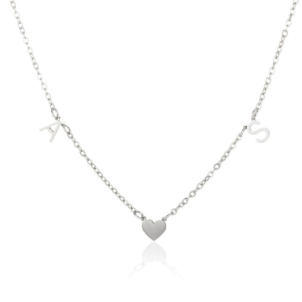 Collar minimalista personalizado con nombre y letras espaciadas: joyería con letras personalizadas especiales